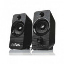 NILOX Altavoces para Pc por USB y Jack 3.5MM Negro 6W NXAPC02
