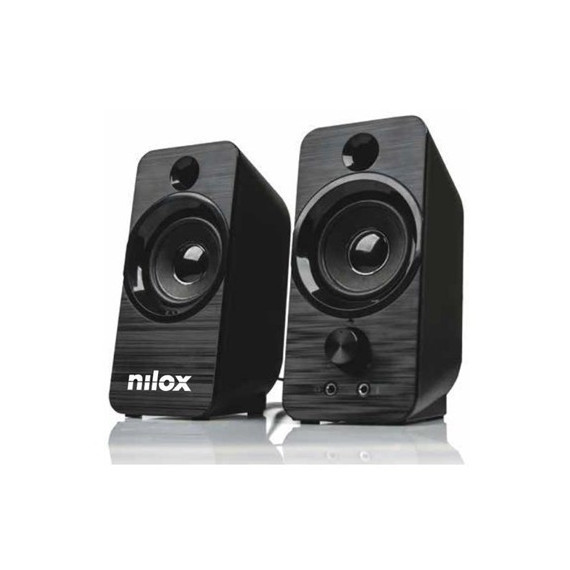 NILOX Altavoces para Pc por USB y Jack 3.5MM Negro 6W NXAPC02