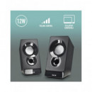 NGS Altavoces para Pc Multimedia 2.0 Sb 210 Negro por USB 12W