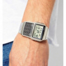 CASIO DBC-32D-1A Reloj Calculadora Vintage – Data Bank, Multilingüe, Acero Inoxidable, Batería 10 Años