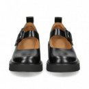 Mercedita Tacon Piel Negro  CAMPER