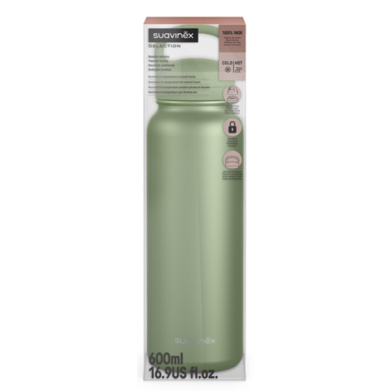 SUAVINEX Botella Termo de Acero Inoxidable Adulto Selection 1 Unidad 600 Ml