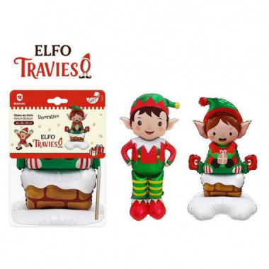 Globo de Hinchable Decorativo de Elfo Navide&ntilde;o 45x30x77 cm