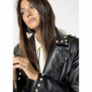 Leather-effect Biker Jacket With Stud de  LOLA CASADEMUNT