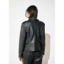 Leather-effect Biker Jacket With Stud de  LOLA CASADEMUNT