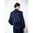 Satin Bomber Jacket Navy  LOLA CASADEMUNT
