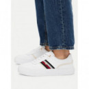 Th Platform Vulc Leather White  TOMMY HILFIGER