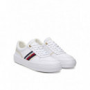 Th Platform Vulc Leather White  TOMMY HILFIGER