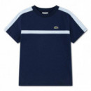 Lcb Colorblock Stripe Tee Marine  LACOSTE