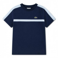 Lcb Colorblock Stripe Tee Marine  LACOSTE