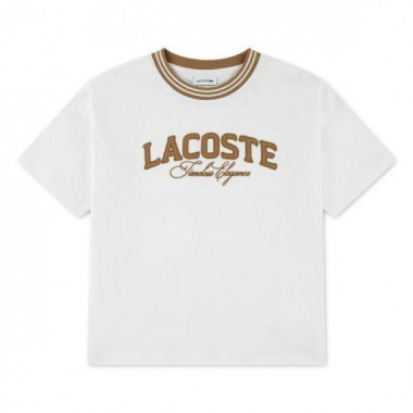 Lcb Emb Tee Farine  LACOSTE