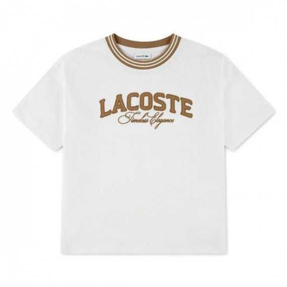 Lcb Emb Tee Farine  LACOSTE