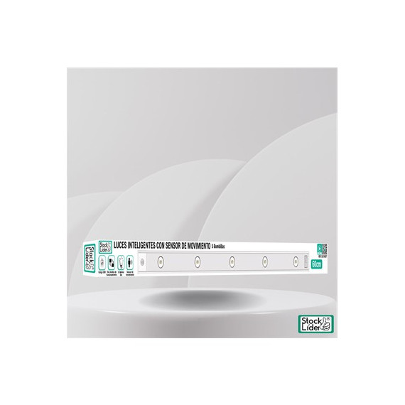 STOCK LIDER Tubo Luces Inteligentes con Sensor Movimeinto Recargable 60CM SL10427