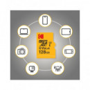 KODAK Tarjeta Memoria Micro Sdxc 128GB con Adaptador Uhs-i U3 V30 A1 4K Ultra HD 100MBPS