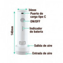STOCK LIDER Bomba de Vacio Inalambrica Recargable Incluye 2 Bolsas 50x70cm SL11008