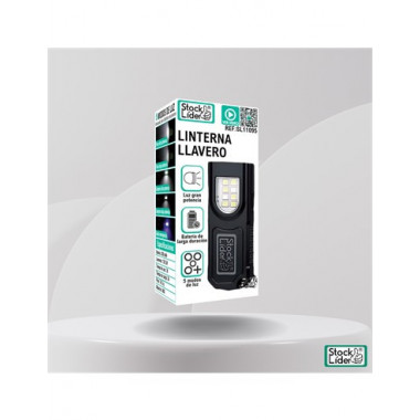 STOCK LIDER Linterna Llavero Led Recargable con Pinza SL11095
