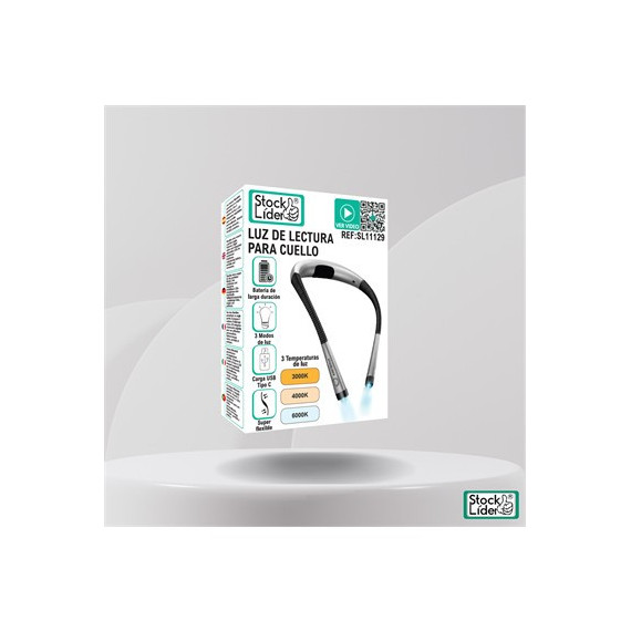 STOCK LIDER Luz de Lectura para Cuello Recargable Flexible SL11129