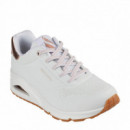 Skechers Zapatillas Uno - Shimmer Away Blancas 155196-WHT