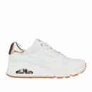 Skechers Zapatillas Uno - Shimmer Away Blancas 155196-WHT