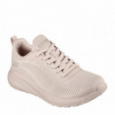 Skechers Zapatillas Bobs Squad Chaos - Face Off Rosas 117209-NUDE