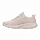 Skechers Zapatillas Bobs Squad Chaos - Face Off Rosas 117209-NUDE