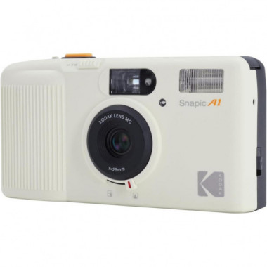 KODAK Snapic A1 C&aacute;mara Anal&oacute;gica de Pel&iacute;cula 35MM con Flash Blanca
