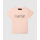Camiseta Ikon con pedrería para niña de Karl Lagerfeld