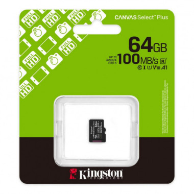 Memoria Micro Sd 64GB KINGSTON 100MB/S Single Pack SDCS3/64GBSP