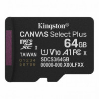 Memoria Micro Sd 64GB KINGSTON 100MB/S Single Pack SDCS3/64GBSP