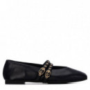 Xti Bailarina con doble tira decorativa 146405-NEGRO