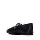 Xti Bailarina con doble tira decorativa 146405-NEGRO