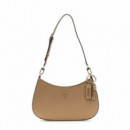 GUESS  Bolso Al Hombro Noelle Saffiano HWZG96 72180-BEI