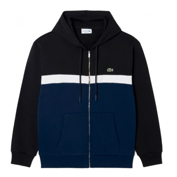 Sudadera con Capucha y Cremallera con Bloques de Color  LACOSTE