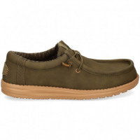 Wallabee Piel Sintetica Kaki  HEY DUDE