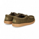 Wallabee Piel Sintetica Kaki  HEY DUDE