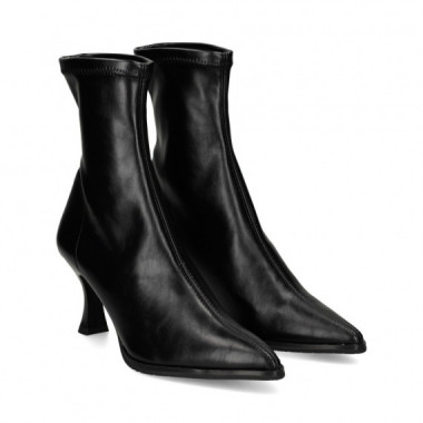 Botin Tacon Polipiel Negro  MISS ELASTIC