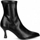 Botin Tacon Polipiel Negro  MISS ELASTIC