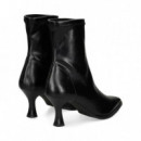 Botin Tacon Polipiel Negro  MISS ELASTIC