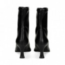 Botin Tacon Polipiel Negro  MISS ELASTIC