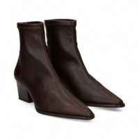 Botin Tacon Cowboy Polipiel Moka  MISS ELASTIC