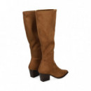 Bota Tacon Tipo Cowboy Eco ante Cuero  MISS ELASTIC