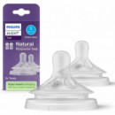 2 Unidades Tetinas Natural Response T1 Flujo Muy Lento PHILIPS AVENT