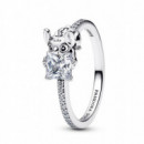 PANDORA Anillo de Disney Stitch con Circonitas Transparentes 193740C01