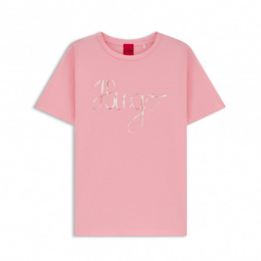 HUGO Camiseta de punto de algod&oacute;n con ilustraci&oacute;n 50544868-678