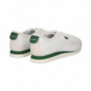 Deportivo Picado Lado Piel Blanco  LACOSTE