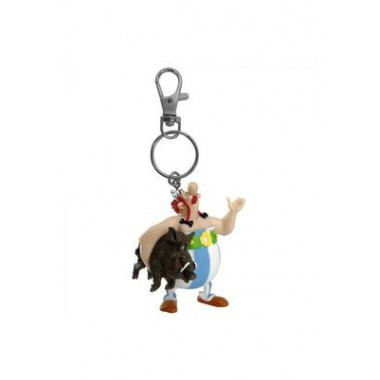 Llavero de Obelix Llevando un Jabal&iacute;  PLASTOY
