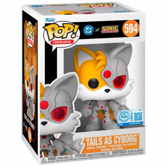FUNKO Pop Tails Como Cyborg Sonic The Hedgehog Dc Comics Exclusivo 594