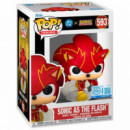 FUNKO Pop Sonic Como Flash Sonic The Hedgehog Dc Comics Exclusivo 593