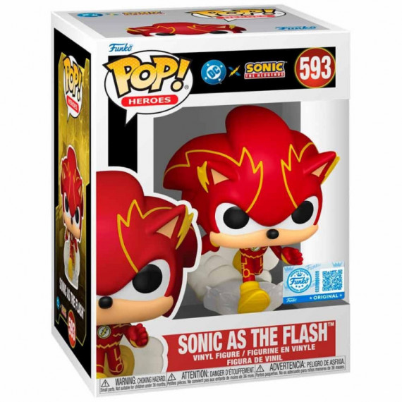FUNKO Pop Sonic Como Flash Sonic The Hedgehog Dc Comics Exclusivo 593