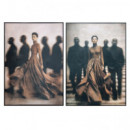 CUADRO MUJER VESTIDO 103X143CM